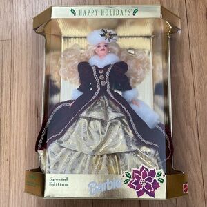 NRFB BARBIE Vintage Barbie Happy Holidays Special Edition Barbie 
1996
#15646